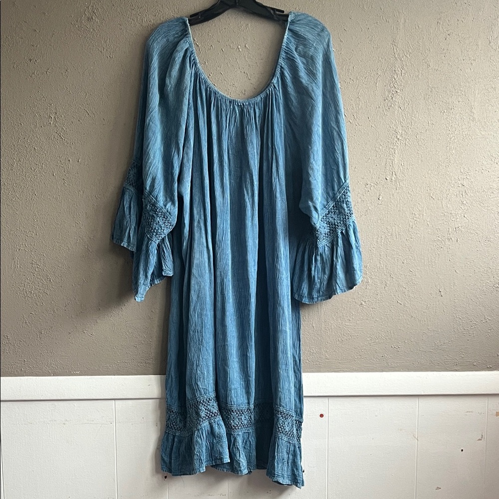 Riviera Sun Blue Long Sleeve Dress